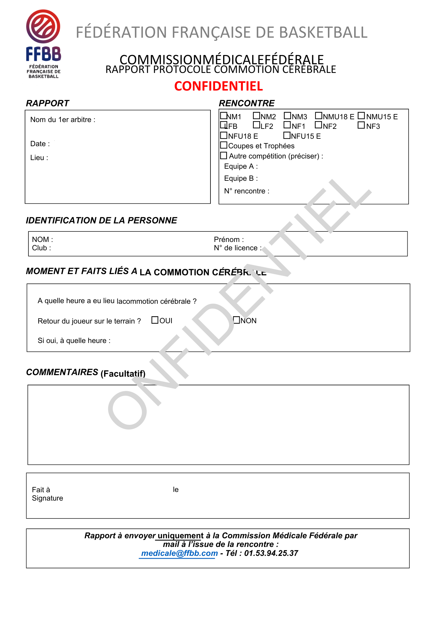 rapport comotion
