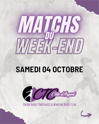 ⚡ Les matchs du week-end 4 octobre