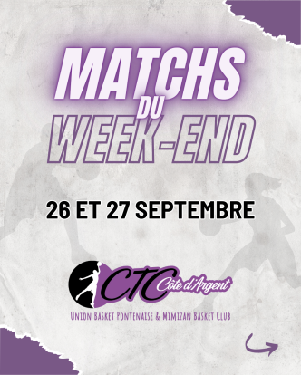 ⚡ Les matchs du week-end 26 et 27 septembre