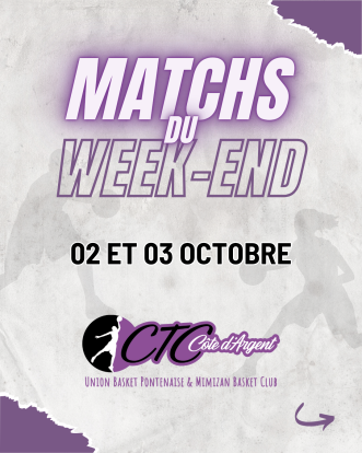 ⚡ Les matchs du week-end 02 et 03 octobre